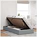 Letto con Contenitore Grigio Chiaro 203 x 100 cm Tessuto - Foto miniatura 4