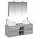 Set di mobili per il bagno 4 pcs Sonoma grigio - Foto miniatura 1