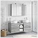 Set di mobili per il bagno 4 pcs Sonoma grigio - Foto miniatura 4