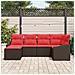 Set di divani 6 pz Marrone polyrattan - Foto miniatura 2