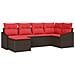 Set di divani 6 pz Marrone polyrattan - Foto miniatura 1
