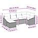 Set di divani 6 pz Marrone polyrattan - Foto miniatura 7