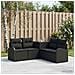 Set di divani 5 pz Nero Rattan sintetico e Acciaio - Foto miniatura 4
