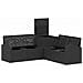 Set di divani 5 pz Nero Rattan sintetico e Acciaio - Foto miniatura 7
