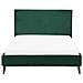 Letto In Velluto Verde Scuro 140x200cm Bayonne - Foto miniatura 12