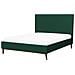 Letto In Velluto Verde Scuro 140x200cm Bayonne - Foto miniatura 8