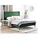Letto In Velluto Verde Scuro 140x200cm Bayonne - Foto miniatura 3