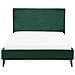 Letto In Velluto Verde Scuro 140x200cm Bayonne - Foto miniatura 9