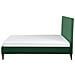 Letto In Velluto Verde Scuro 140x200cm Bayonne - Foto miniatura 4