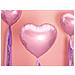 Partydeco - Palloncino Alluminio Cuore Rosa Chiaro Metallizzato - Foto miniatura 2