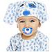 Costume Da Cucciolo Di Cane Blu Con Ciuccio Deluxe Bebe - Taglia: 1 A 2 Anni - Foto miniatura 2