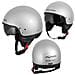 Casco Jet Scooter Moto Omologato Ece 22 Visiera Parasole Argento L - Foto miniatura 1