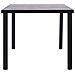 Tavolo Da Pranzo Nero E Grigio Cemento 200x100x75 Cm In Mdf - Foto miniatura 3