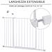 Cancello Per Cani Estensibile Da 72-107cm Montaggio A Pressione - Foto miniatura 4