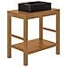 Armadietto Da Bagno In Legno Di Teak Con Lavabo In Marmo Nero - Foto miniatura 5