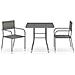 Set Da Pranzo Per Giardino 3 Pz In Polyrattan Antracite Grigio - Foto miniatura 1