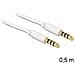 3.5mm - 3.5mm, 0.5m 0.5m 3.5mm 3.5mm Bianco cavo audio - Foto miniatura 2