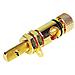 Gold-plated loudspeaker terminal, Maschio / femmina, Oro, Nero, Oro, Metallo, 11 x 11 x 49 mm - Foto miniatura 1