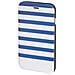 Stripes 4.7" Custodia a libro Blu, Bianco - Foto miniatura 1