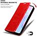 Custodia Compatibile Con Xiaomi Redmi 9a In Rosso Mela - Coperchio Protettiva Con Chiusura Magnetica, Funzione Stand E Tasca Per Le Carte - Foto miniatura 7