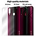 Custodia Compatibile Con Samsung Galaxy A20s - Ottica A Strisce In Cremisi Rosa - Coperchio Protettivo In Vetro Temperato E Silicone Tpu - Foto miniatura 7