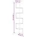 Scaffale Angolare a Muro Rovere Fumo 19x19x123 cm Multistrato - Foto miniatura 5