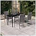 Set Mobili Da Pranzo Da Giardino Grigio E Nero 5 Pz - Foto miniatura 1