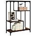 Libreria Rovere Fumo 81x36x115 Cm Legno Multistrato E Acciaio - Foto miniatura 3