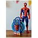 Set Pappa 5 Pezzi Rosso E Blu In Plastica Spiderman Uomo Ragno Piatti Bicchiere Posate - Foto miniatura 2