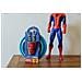 Set Pappa 5 Pezzi Rosso E Blu In Plastica Spiderman Uomo Ragno Piatti Bicchiere Posate - Foto miniatura 3