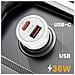 Caricabatterie Auto Per Accendisigari 36w Usb-c E Usb Ricarica Rapida, Bianco - Foto miniatura 3