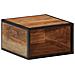 Comodino A Parete 35x35x20 Cm In Legno Massello Di Acacia - Foto miniatura 1