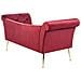 Chaise Longue Nantilly Velluto Rosso Scuro - Foto miniatura 4