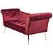 Chaise Longue Nantilly Velluto Rosso Scuro - Foto miniatura 5