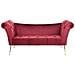 Chaise Longue Nantilly Velluto Rosso Scuro - Foto miniatura 6