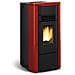 Stufa A Pellet Struttura In Acciaio 7 Kw Giusy Evo 7 Bordeaux - Red - Foto miniatura 1