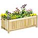 Fioriera In Legno Pieghevole Da Esterno Con Base Drenante, 70x30x25cm - Foto miniatura 1