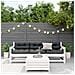 Set Salotto Giardino 4pz con Cuscini Bianco Legno Massello Pino - Foto miniatura 3