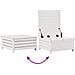 Set Salotto Giardino 4pz con Cuscini Bianco Legno Massello Pino - Foto miniatura 8