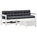 Set Salotto Giardino 4pz con Cuscini Bianco Legno Massello Pino - Foto miniatura 1