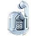 Auricolari Senza Fili Bluetooth Tws Crystal 5.3 Con Display A Led, Blu - Foto miniatura 1