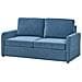 Divano Letto Bennas Tessuto Blu 3 Posti - Foto miniatura 3