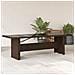 Tavolo Giardino Piano In Vetro Marrone 240x90x75 Cm Polyrattan - Foto miniatura 1