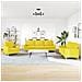 Set Di Divani 3 Pz Giallo Chiaro In Tessuto - Foto miniatura 3
