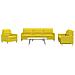 Set Di Divani 3 Pz Giallo Chiaro In Tessuto - Foto miniatura 1