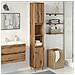 Armadietto Bagno Rovere 30x30x190 Cm Legno Multistrato - Foto miniatura 3