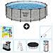 Piscina Fuori Terra - In Giro - 488x122 Cm - Grigio - Include Accessori Coordinati Cb36 - Foto miniatura 1