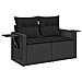 Lusso Casadino -  Set Divani Da Giardino 14pz Con Cuscini In Polyrattan Nero - Foto miniatura 5