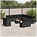 Lusso Casadino -  Set Divani Da Giardino 14pz Con Cuscini In Polyrattan Nero - Foto miniatura 8