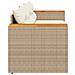Divano Da Giardino Con Cuscini A 3 Posti Beige In Polyrattan - Foto miniatura 3